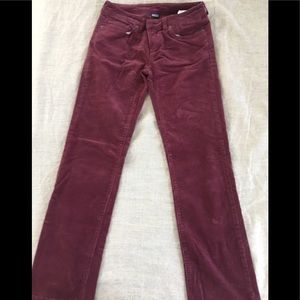 Patagonia corduroy pants- dark currant, size 27